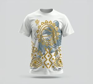 T-SHIRT BLANC OCRE JCA