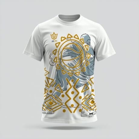 T-SHIRT BLANC OCRE JCA