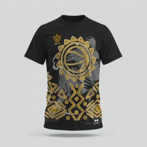 T-SHIRT NOIR/OCRE JCA